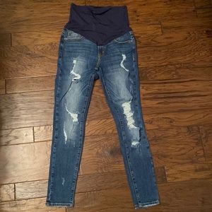 Pinkblush distressed maternity jeans sz 26